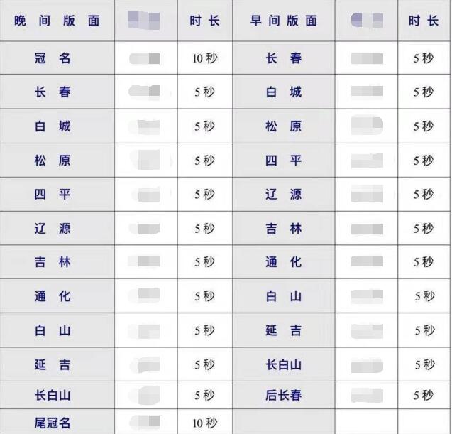 吉林卫视天气标板价格表